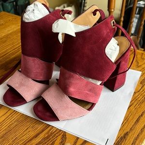 Coach burgundy shoes, worn once